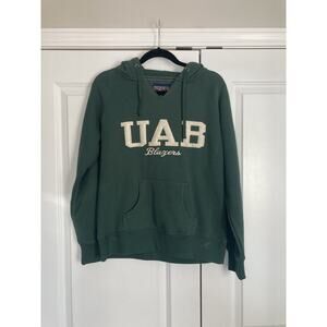 UAB Blazers Hoodie Sm Jansport Birmingham Alabama Dragon Logo Green Embroidered